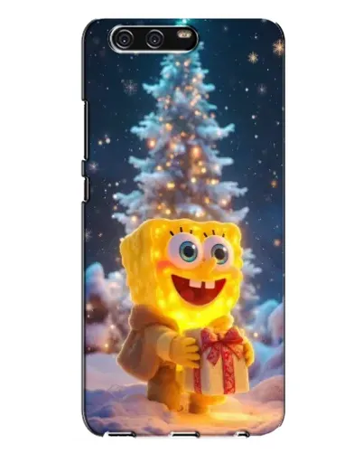 Чехол для Huawei P10 Plus (VKY) с картинкой «Рождественский Спанч Боб»