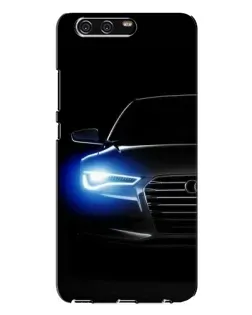 Чехол для Huawei P10 Plus (VKY) с картинкой «Неоновый взгляд Audi»