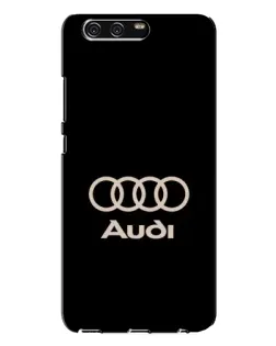 Чехол для Huawei P10 Plus (VKY) с картинкой «Audi — золотой логотип»
