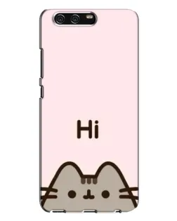 Чехол для Huawei P10 Plus (VKY) с картинкой «Пушин говорит Hi»