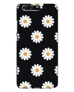 Чехол для Huawei P10 Plus (VKY) с картинкой «Ромашки на черном»