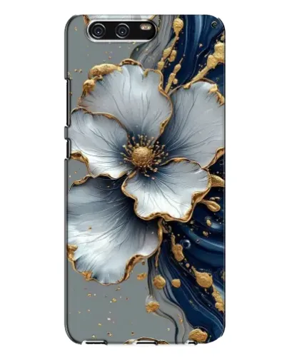 Чехол для Huawei P10 Plus (VKY) с картинкой «Белый цветок и золотой флюид» Чехол для Huawei P10 Plus (VKY) с картинкой «Белый цветок и золотой флюид»