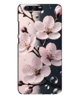 Чехол для Huawei P10 Plus (VKY) с картинкой «Нежная сакура и капли»