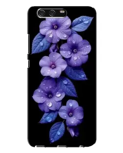 Чехол для Huawei P10 Plus (VKY) с картинкой «Фиолетовые цветы с росою»