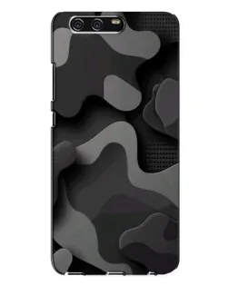 Чехол для Huawei P10 Plus (VKY) с картинкой «Темный абстрактный камуфляж»
