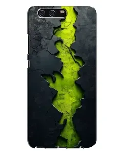 Чехол для Huawei P10 Plus (VKY) с картинкой «Салатовый разлом скалы»