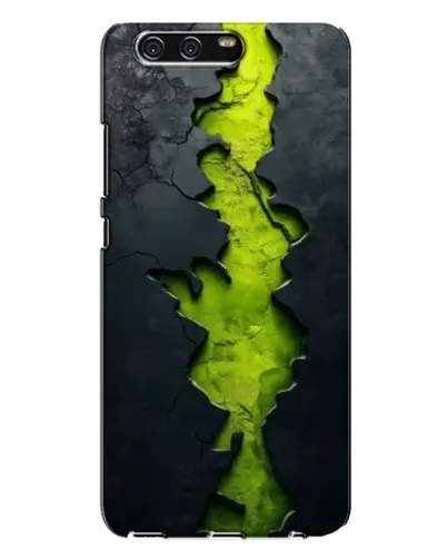 Чехол для Huawei P10 Plus (VKY) с картинкой «Салатовый разлом скалы»