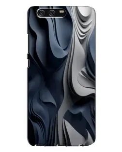 Чехол для Huawei P10 Plus (VKY) с картинкой «Объемные синие складки»