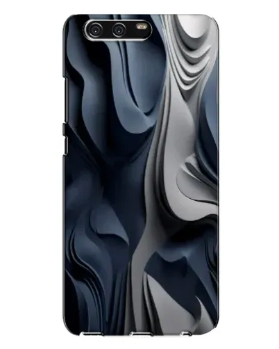 Чехол для Huawei P10 Plus (VKY) с картинкой «Объемные синие складки»