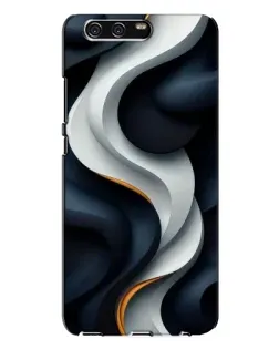 Чехол для Huawei P10 Plus (VKY) с картинкой «Объемные черно-белые ленты»