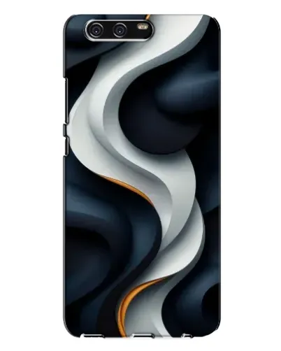 Чехол для Huawei P10 Plus (VKY) с картинкой «Объемные черно-белые ленты»