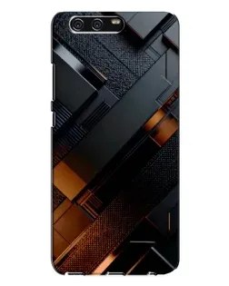 Чехол для Huawei P10 Plus (VKY) с картинкой «Черные геометрические блоки»