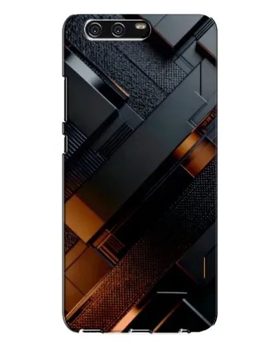 Чехол для Huawei P10 Plus (VKY) с картинкой «Черные геометрические блоки»