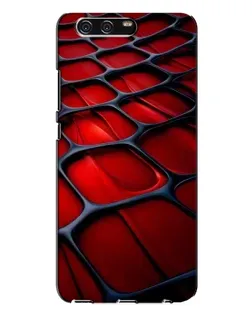 Чехол для Huawei P10 Plus (VKY) с картинкой «Красная глянцевая сетка»