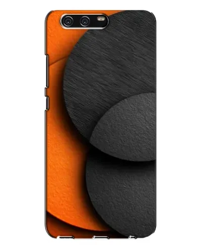 Чехол для Huawei P10 Plus (VKY) с картинкой «Геометрия оранжевых кругов»