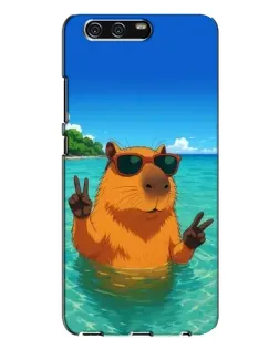 Чехол для Huawei P10 Plus (VKY) с картинкой «Морская капибара»