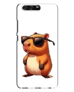 Чехол для Huawei P10 Plus (VKY) с картинкой «Капибара в очках»