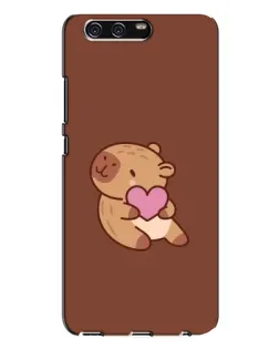 Чехол для Huawei P10 Plus (VKY) с картинкой «Капибара с сердцем»