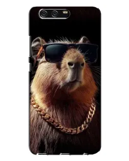 Чехол для Huawei P10 Plus (VKY) с картинкой «Капибара золотая цепь»