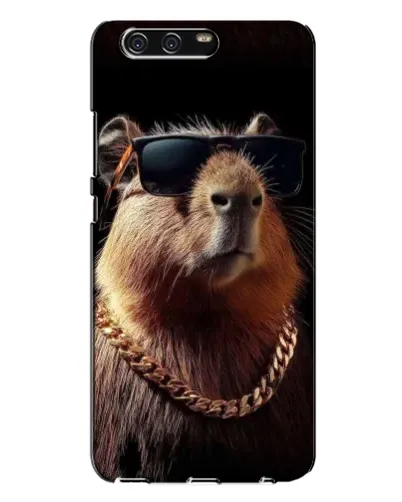 Чехол для Huawei P10 Plus (VKY) с картинкой «Капибара золотая цепь»