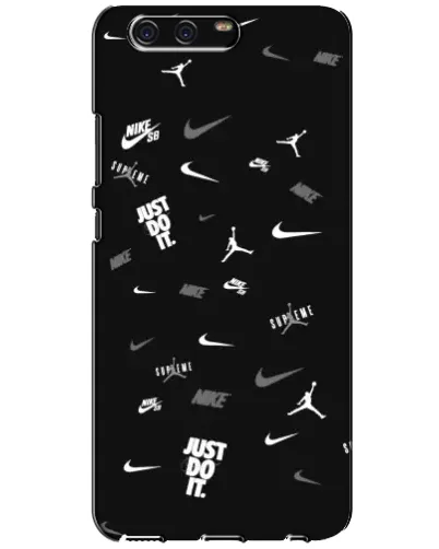 Чехол для Huawei P10 (VTR) с картинкой «Nike Black Pattern»