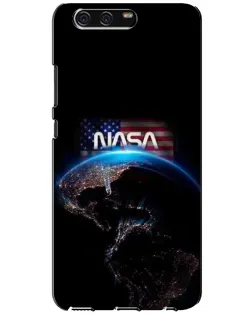 Чехол для Huawei P10 (VTR) с картинкой «Земля из космоса NASA»
