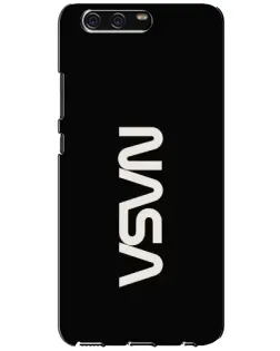 Чехол для Huawei P10 (VTR) с картинкой «NASA — вертикальный логотип»