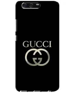 Чехол для Huawei P10 (VTR) с картинкой «Gucci — золото на черном»