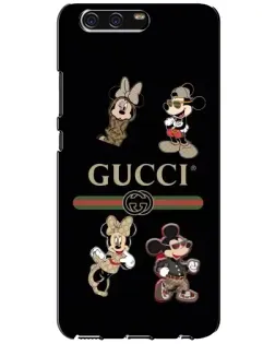 Чехол для Huawei P10 (VTR) с картинкой «Gucci — герои Disney и монограмма»