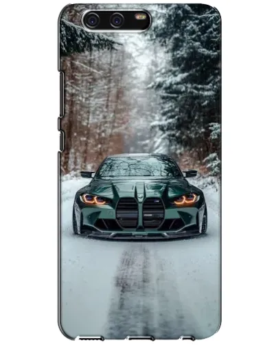Чохол для Huawei P10 (VTR) з картинкою «BMW у зимовому лісі»