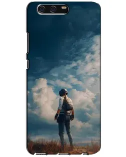 Чохол для Huawei P10 (VTR) з картинкою «Герой PUBG на скелі»