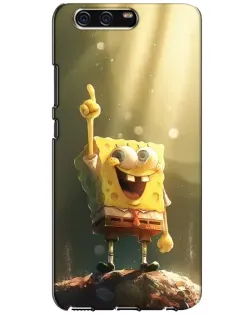 Чехол для Huawei P10 (VTR) с картинкой «Сияющий Спанч Боб»