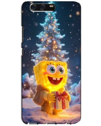 Чехол для Huawei P10 (VTR) с картинкой «Рождественский Спанч Боб» Чехол для Huawei P10 (VTR) с картинкой «Рождественский Спанч Боб»