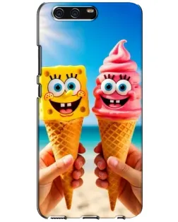 Чехол для Huawei P10 (VTR) с картинкой «Спанч Боб мороженое»