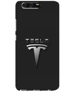 Чохол для Huawei P10 (VTR) з картинкою «Сталевий логотип Tesla» Чохол для Huawei P10 (VTR) з картинкою «Сталевий логотип Tesla»