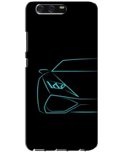 Чохол для Huawei P10 (VTR) з картинкою «Блакитний силует Lamborghini» Чохол для Huawei P10 (VTR) з картинкою «Блакитний силует Lamborghini»