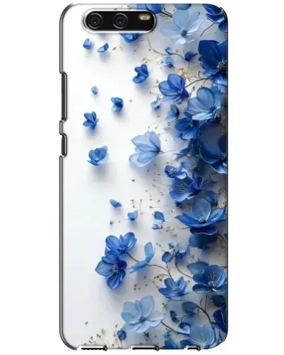 Чехол для Huawei P10 (VTR) с картинкой «Голубой цветочный каскад»
