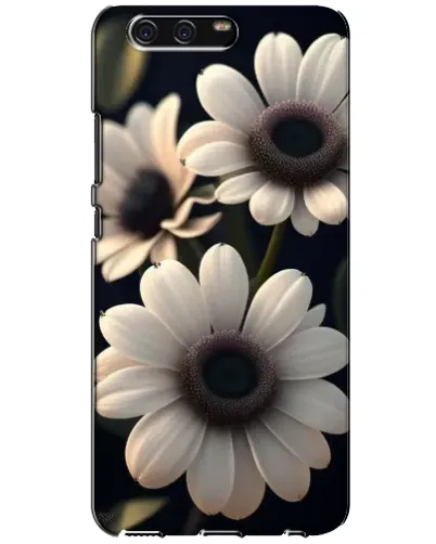 Чехол для Huawei P10 (VTR) с картинкой «Белые маргаритки макро»