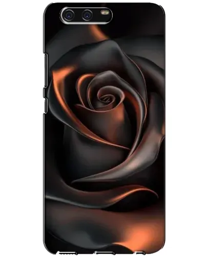 Чехол для Huawei P10 (VTR) с картинкой «Шелковая черная роза»