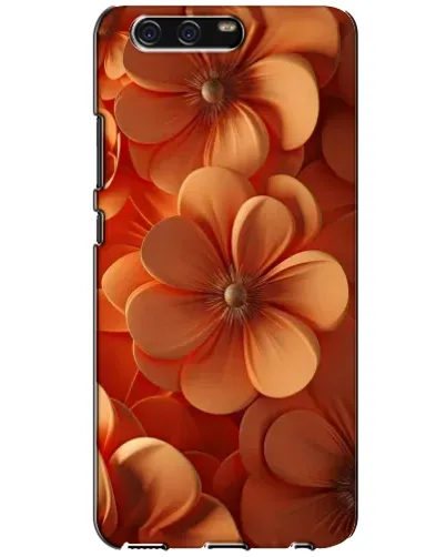 Чехол для Huawei P10 (VTR) с картинкой «Оранжевый макро цветок»