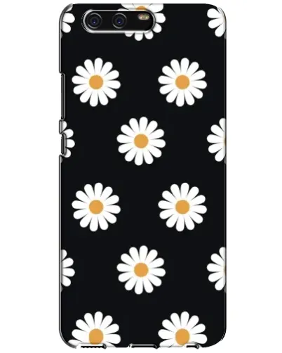 Чехол для Huawei P10 (VTR) с картинкой «Ромашки на черном»