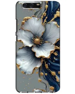 Чехол для Huawei P10 (VTR) с картинкой «Белый цветок и золотой флюид» Чехол для Huawei P10 (VTR) с картинкой «Белый цветок и золотой флюид»