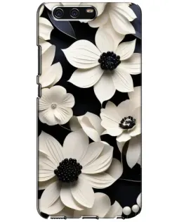 Чехол для Huawei P10 (VTR) с картинкой «Объемные белые цветы» Чехол для Huawei P10 (VTR) с картинкой «Объемные белые цветы»