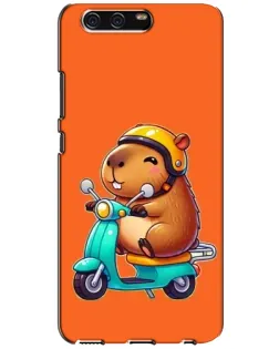 Чохол для Huawei P10 (VTR) з картинкою «Капібара на скутері»