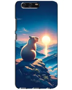Чохол для Huawei P10 (VTR) з картинкою «Захід сонця з капібарою»