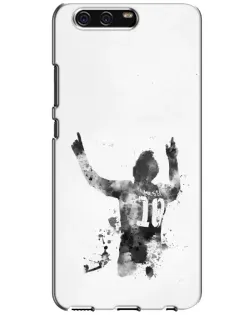 Чехол для Huawei P10 (VTR) с картинкой «Черно-белый силуэт Месси» Чехол для Huawei P10 (VTR) с картинкой «Черно-белый силуэт Месси»