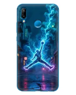 Чехол для Huawei P20 Lite (2019) с картинкой «Jordan Gold Jumpman»