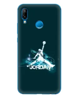 Чехол для Huawei P20 Lite (2019) с картинкой «Jordan Blue Fire»