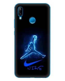 Чехол для Huawei P20 Lite (2019) с картинкой «Jordan Neon Blue»
