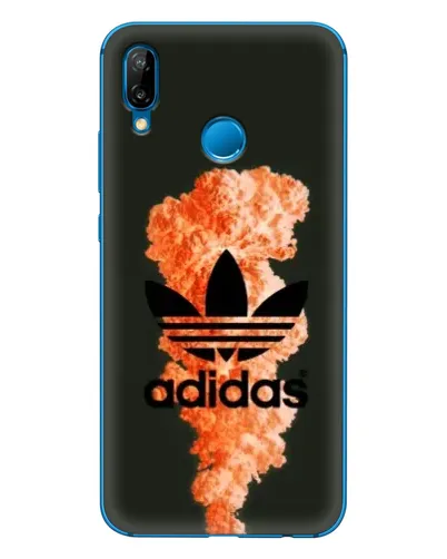 Чехол для Huawei P20 Lite (2019) с картинкой «Оранжевый дым Adidas»